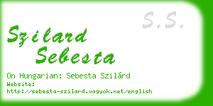 szilard sebesta business card