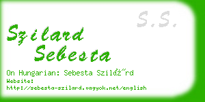 szilard sebesta business card